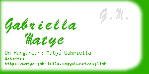 gabriella matye business card